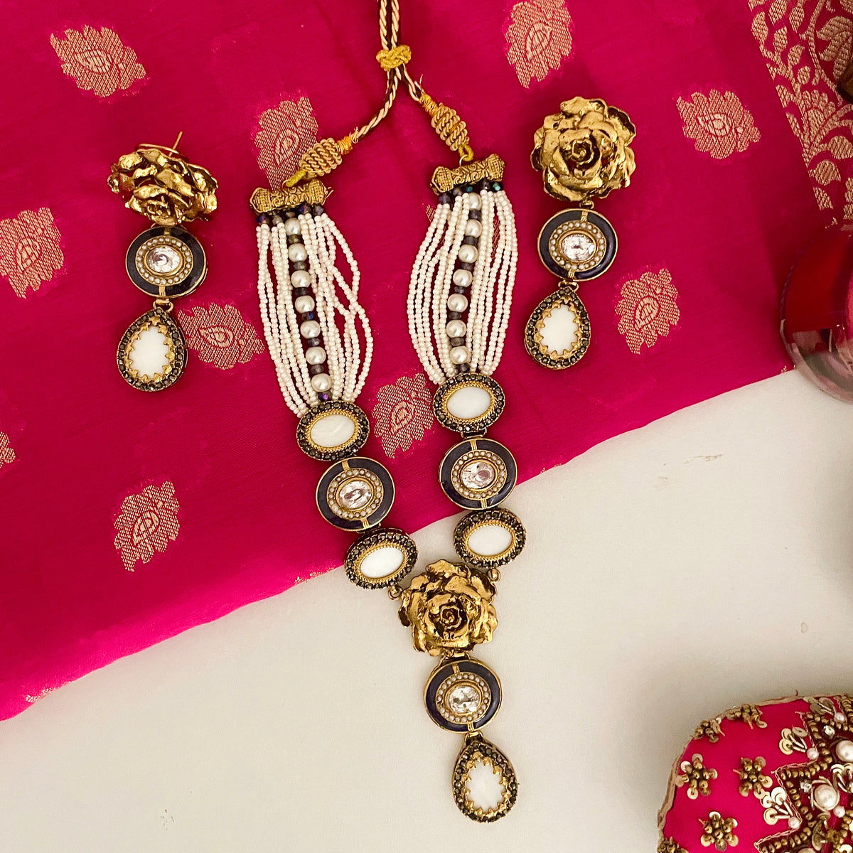 Noor-e-Jahan Half Meena Set - S-46