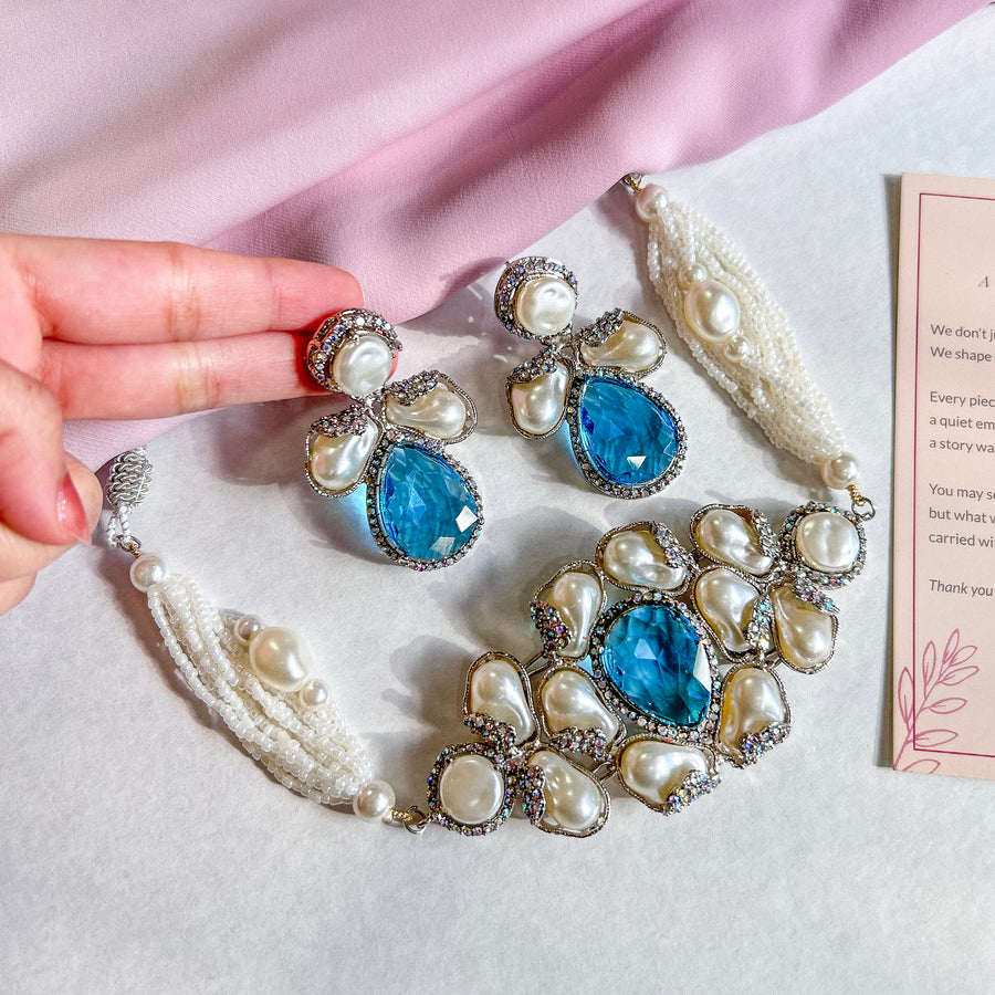 Heera-e-Hunar Mother of Pearls Gemstones Set - S-45