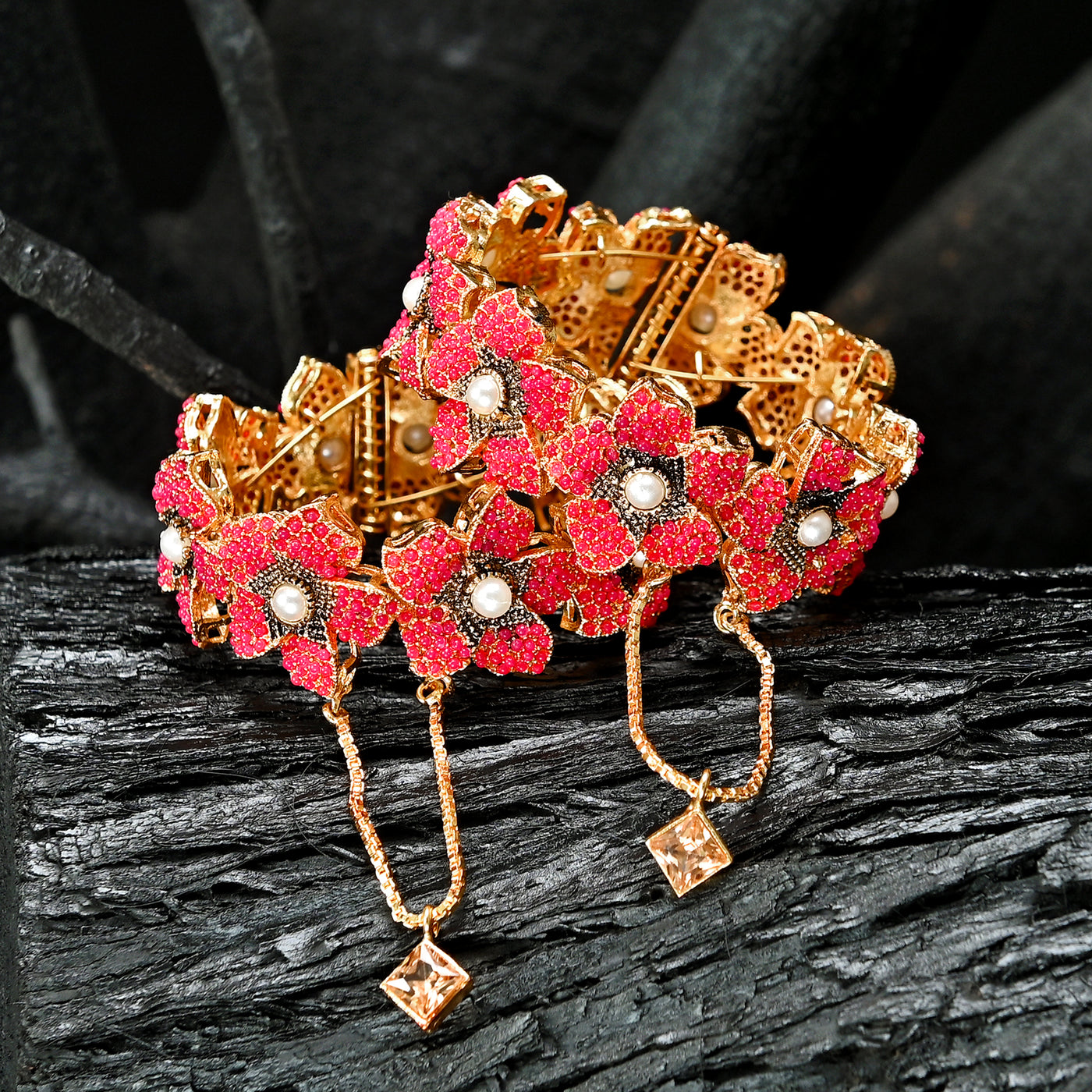 Pearl Blossom Bangles - BN-27