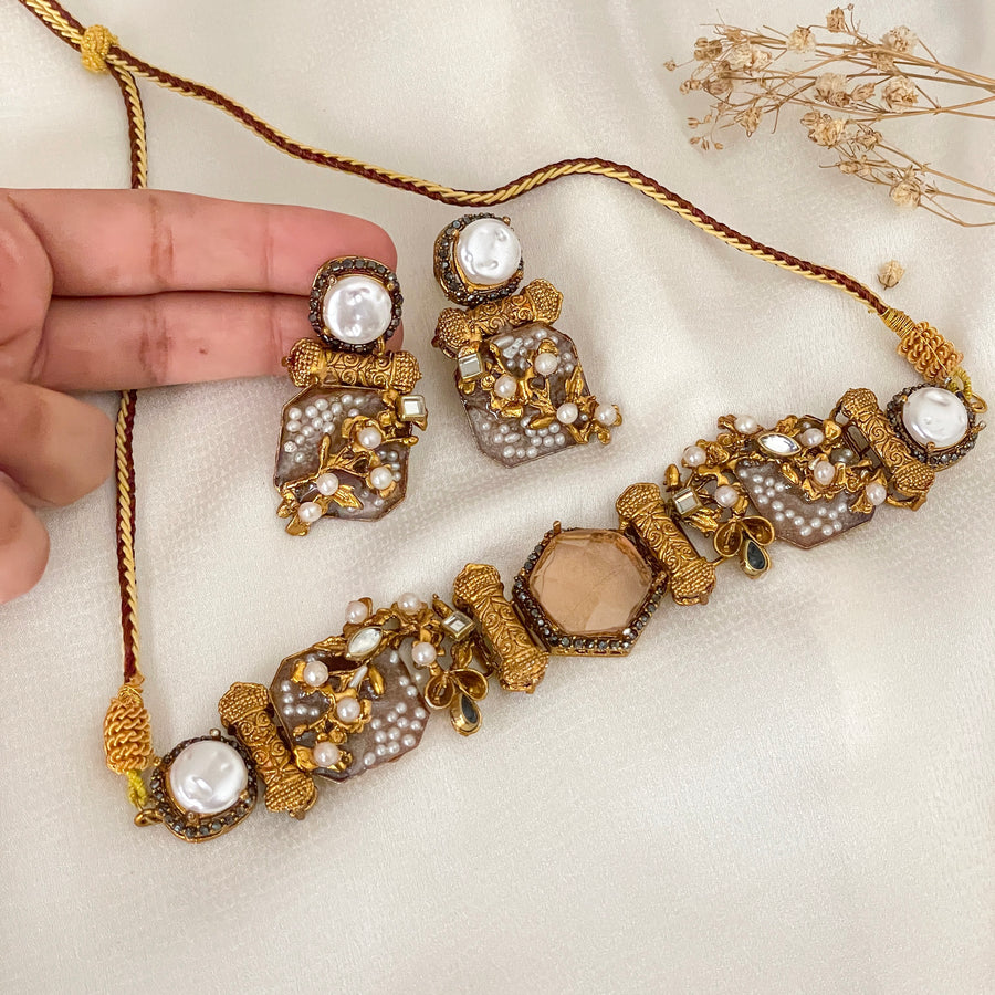 Shan e Heera Emerald Radiance Choker Set CS-48