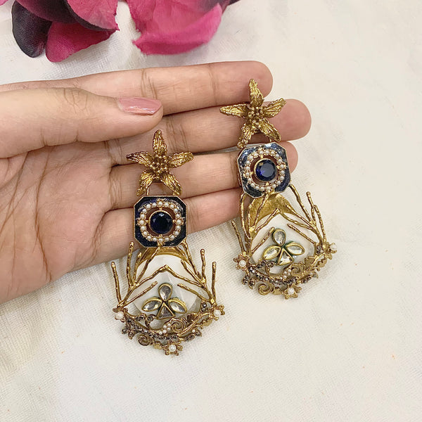 Rang e Bahar Meena Kundan Earrings - ER-61