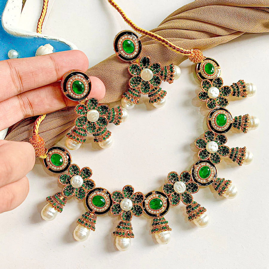 Ghazal-e-Gul Necklace Set - (S-66)