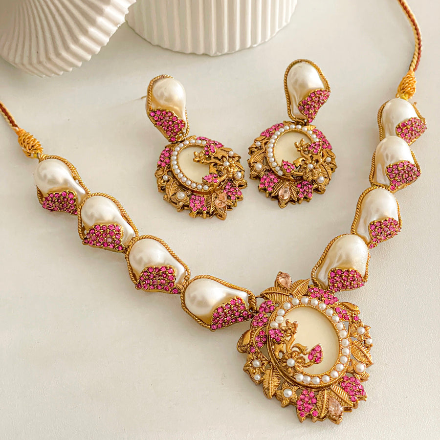 Abresham Necklace Set - (S-65)
