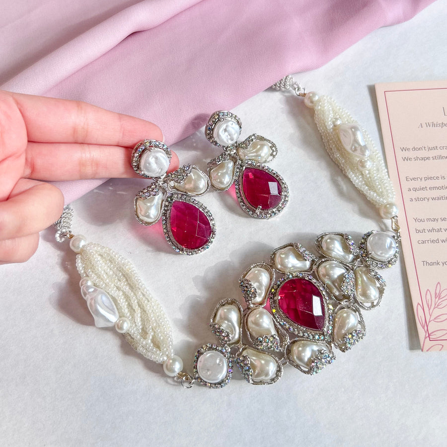 Heera-e-Hunar Mother of Pearls Gemstones Set - S-45