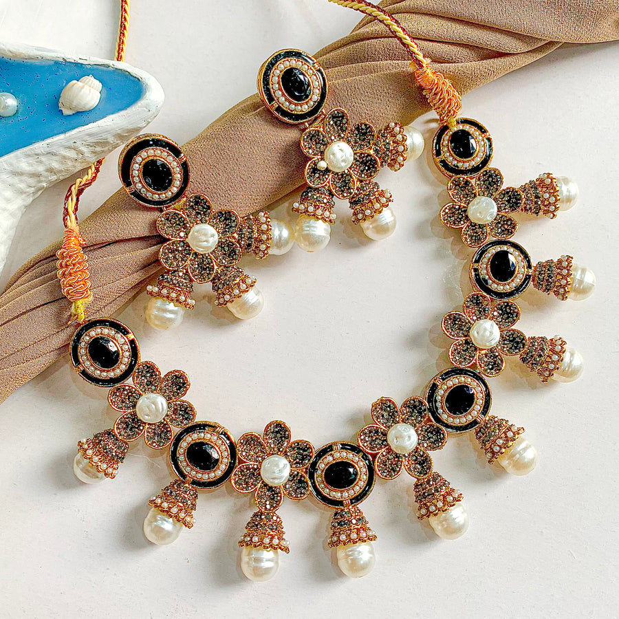 Ghazal-e-Gul Necklace Set - (S-66)