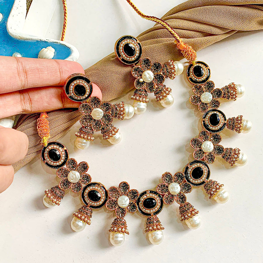 Ghazal-e-Gul Necklace Set - (S-66)