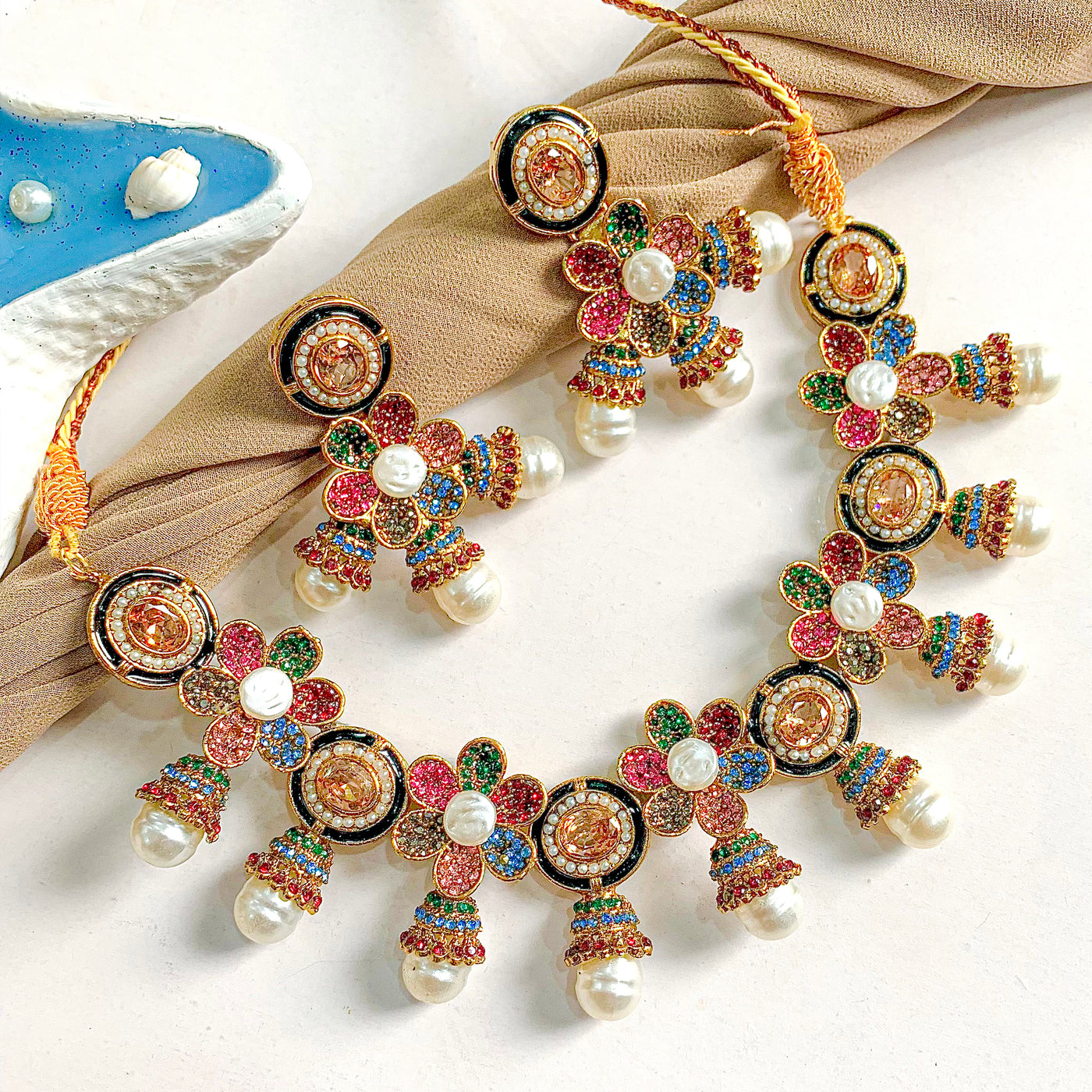 Ghazal-e-Gul Necklace Set - (S-66)