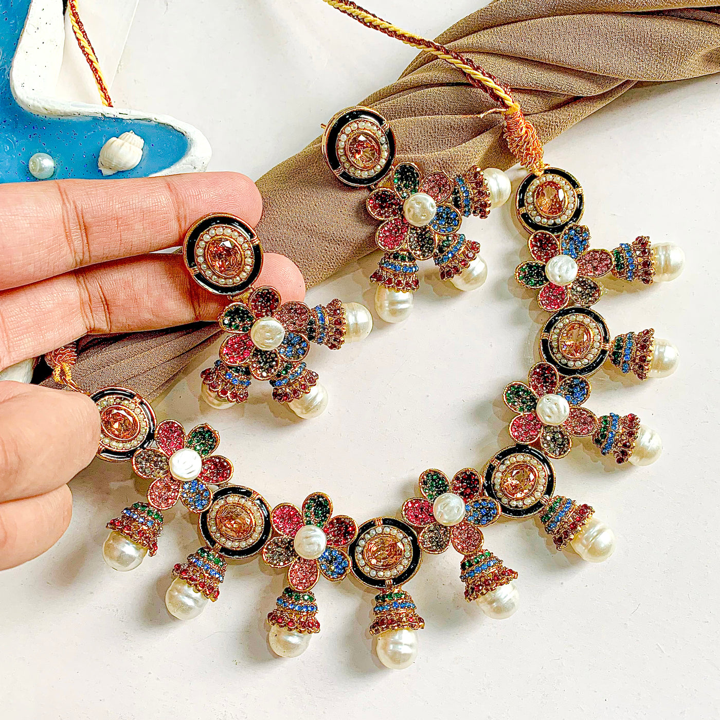 Ghazal-e-Gul Necklace Set - (S-66)