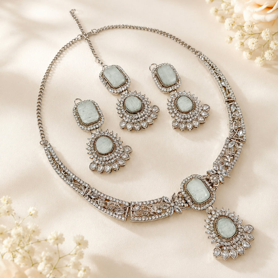 Gul-e-Mehraab Necklace Set - (S-79)
