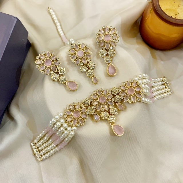 Pearl Charm Fantasy Choker Set CS-43