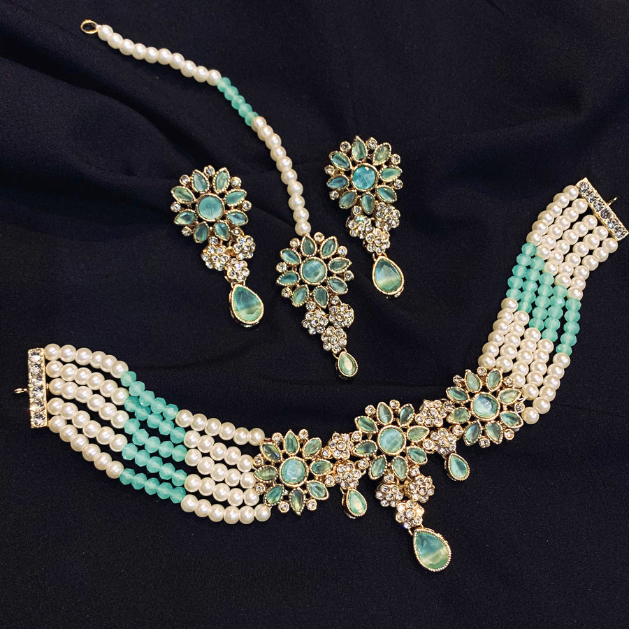Pearl Charm Fantasy Choker Set CS-43