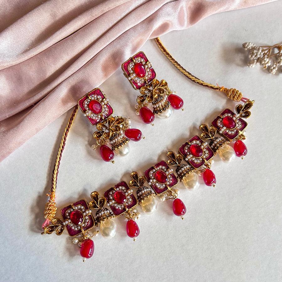 Zewar-e-Moti Pearl and Meena Choker CS-45