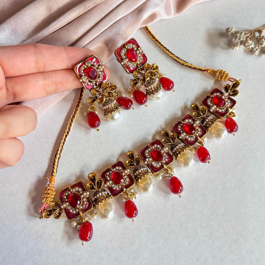 Zewar-e-Moti Pearl and Meena Choker CS-45