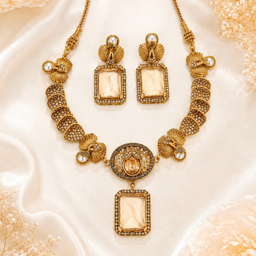 Jharokha Necklace Set - (S-76)