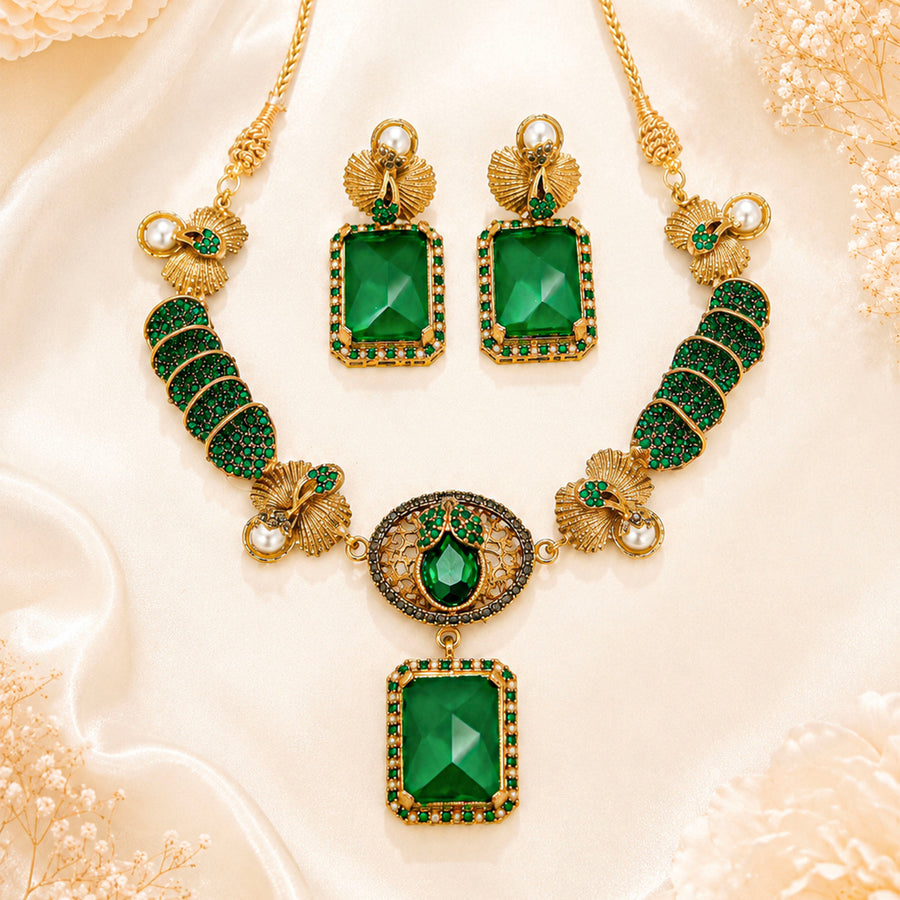 Jharokha Necklace Set - (S-76)