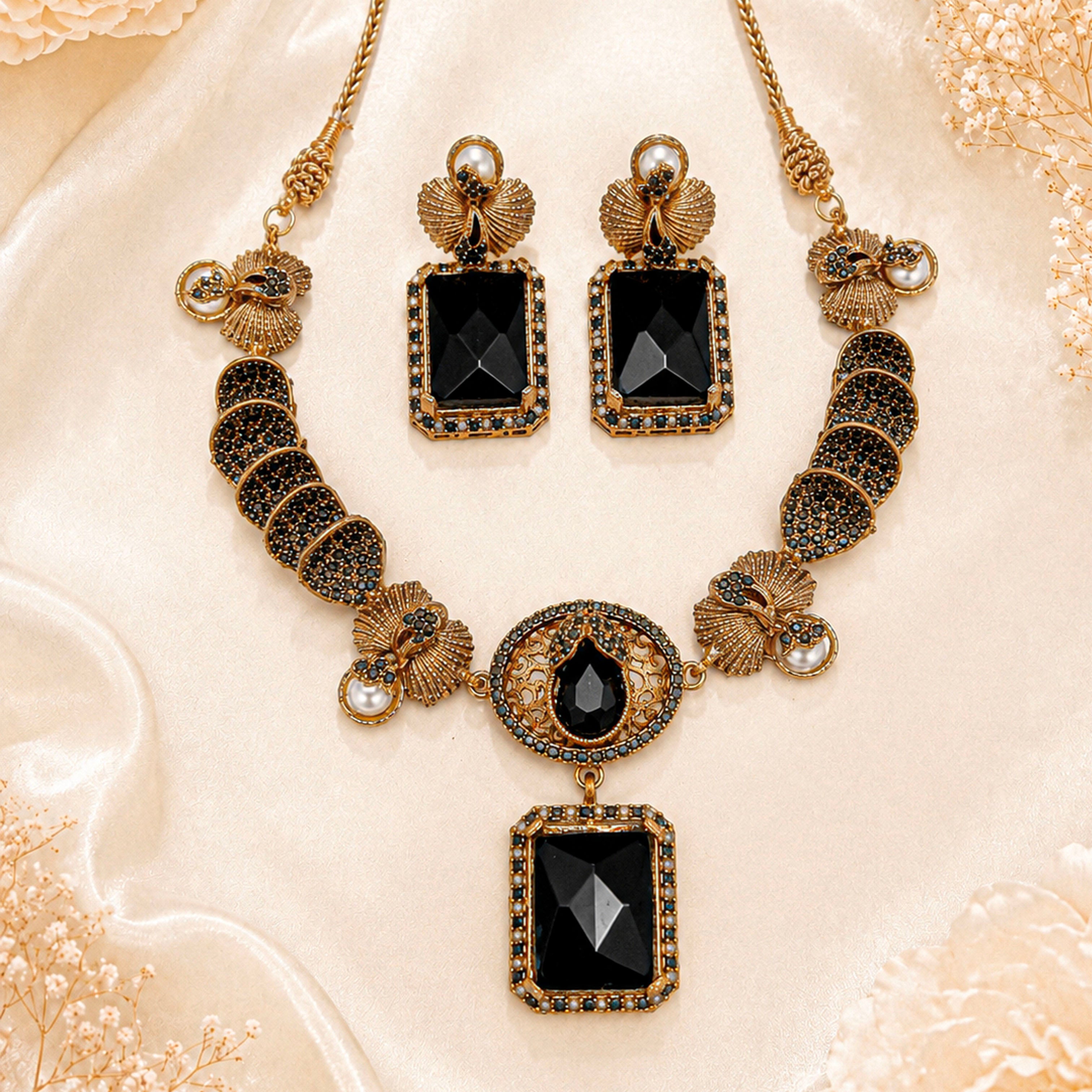 Jharokha Necklace Set - (S-76)