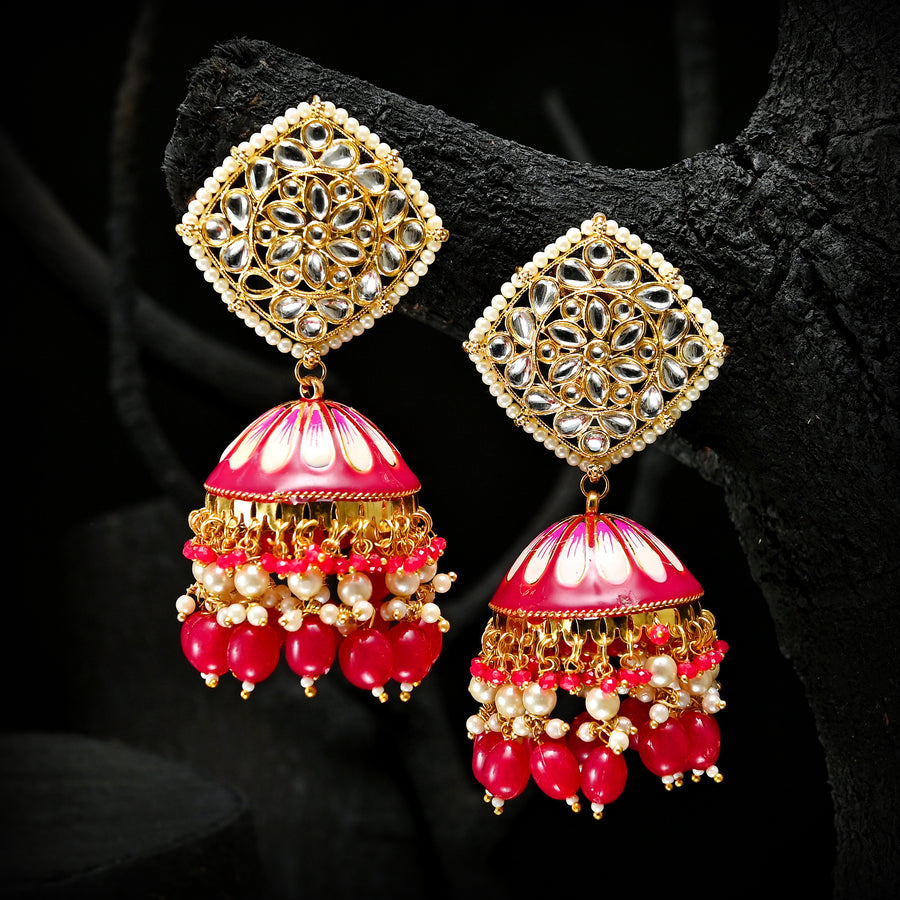 Golden Twilight Jhumkas - (JK-05)