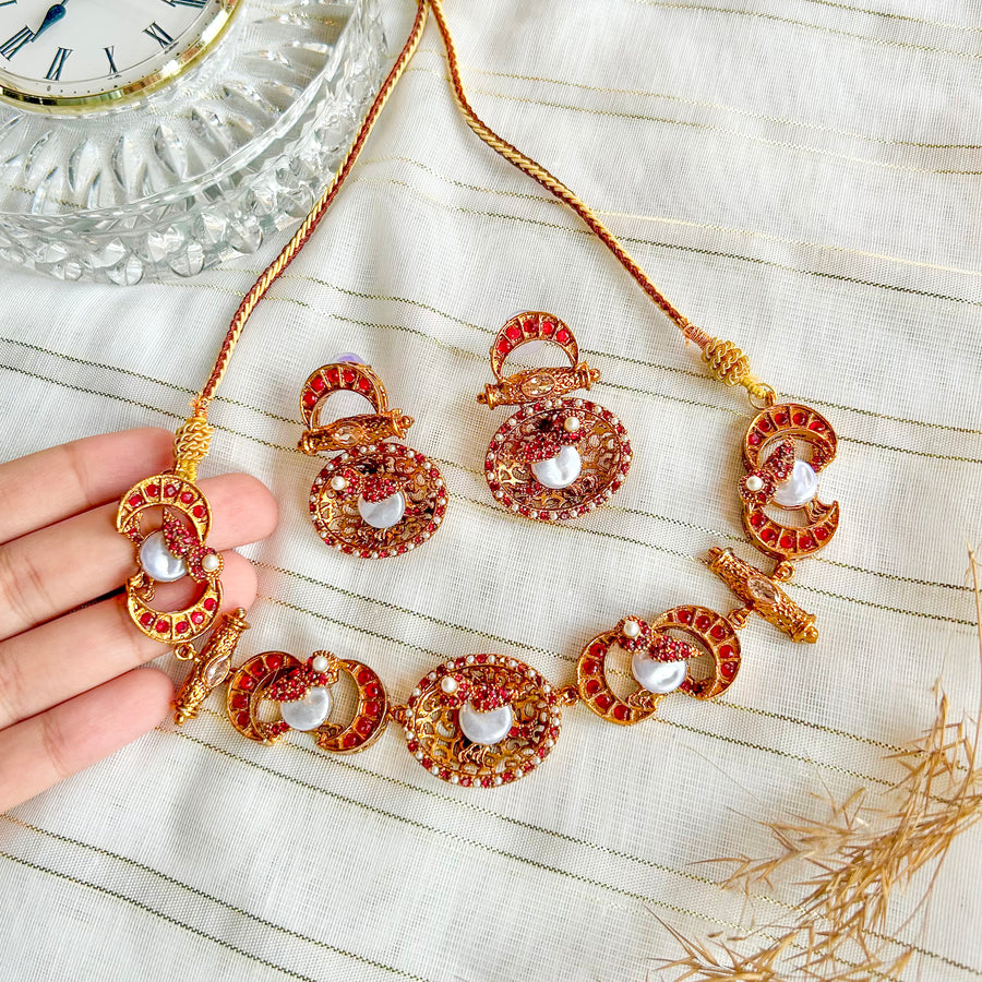 Mahpara Necklace Set - (S-72)