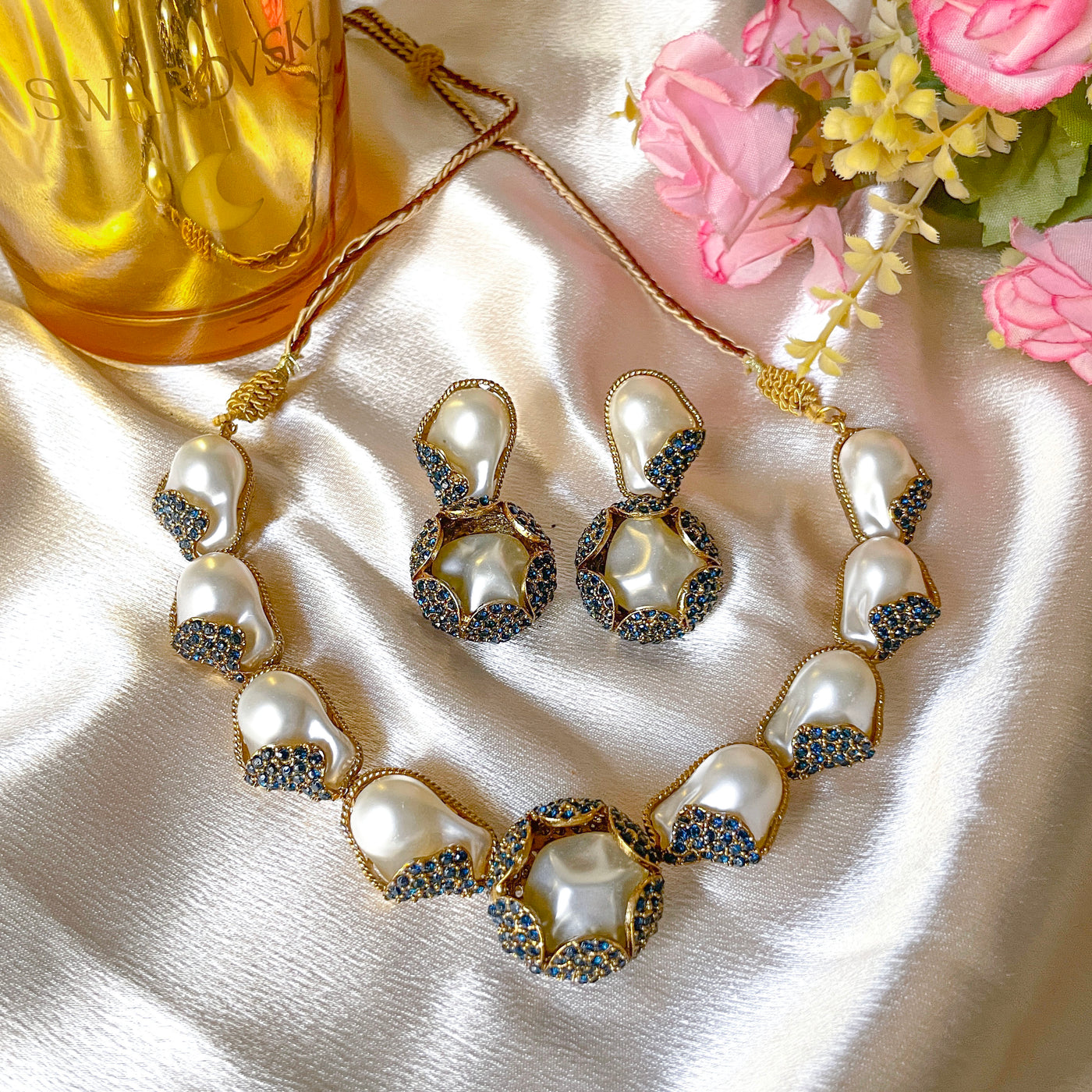 Moti e Phool Shine Pearl Necklace Set - S-50