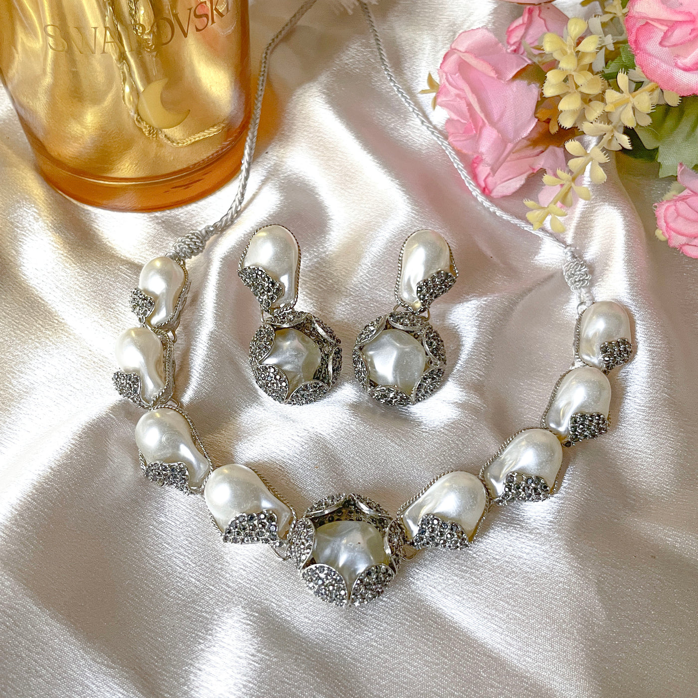 Moti e Phool Shine Pearl Necklace Set - S-50