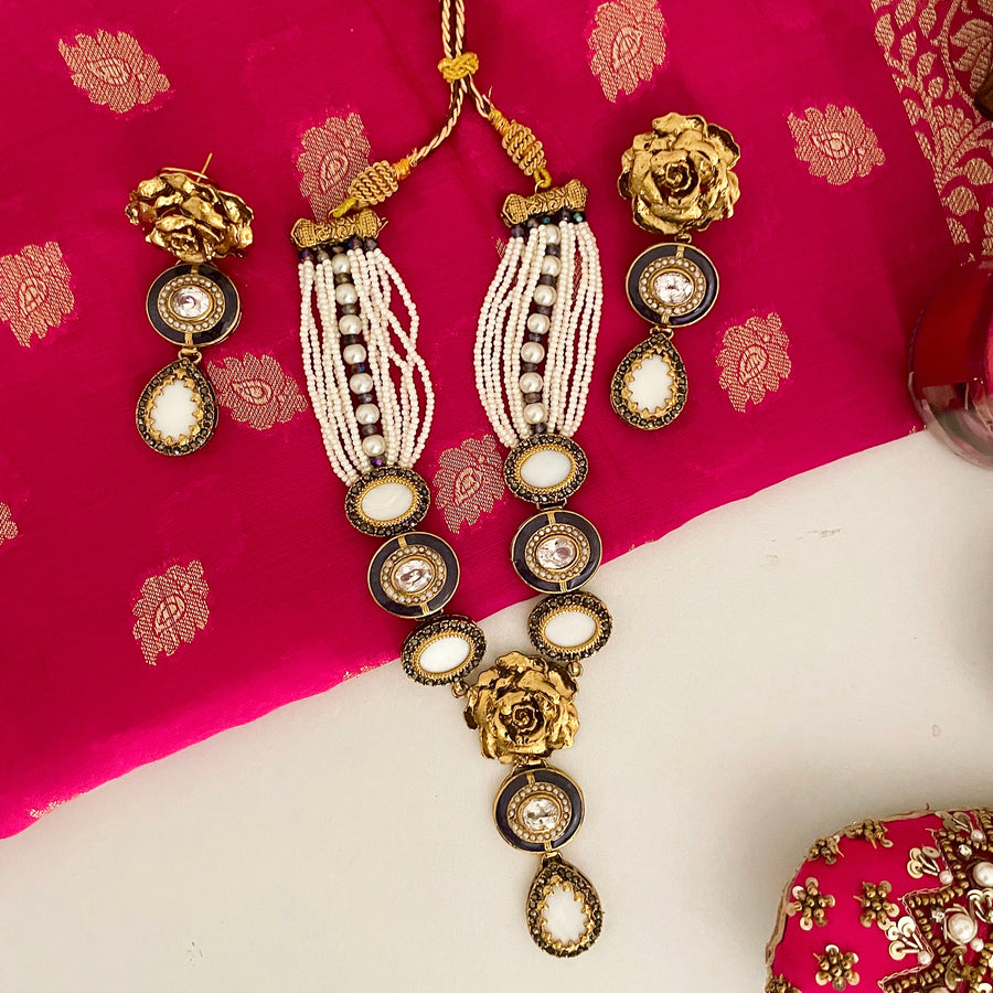 Noor-e-Jahan Half Meena Set - S-46