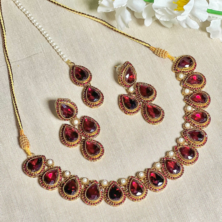 Shabnam Necklace Set - (S-70)