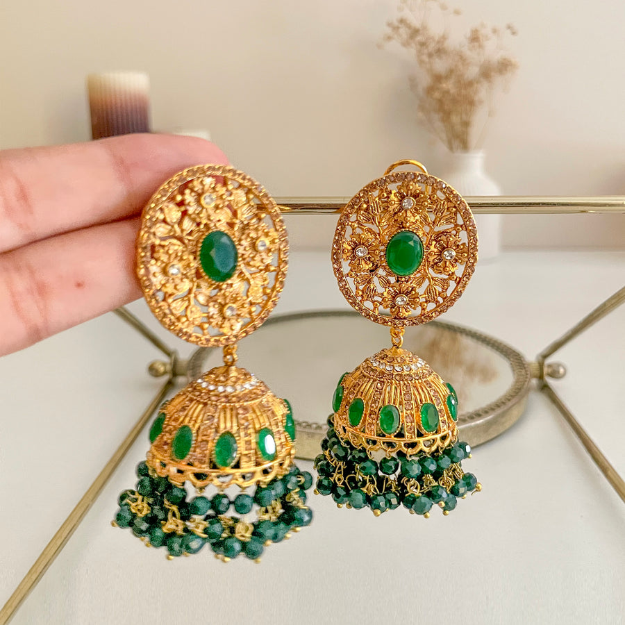 Zarafshan Jhumkas - (JK-35)