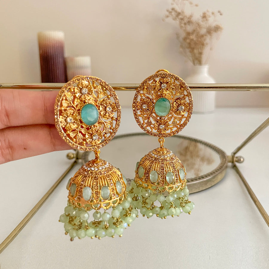 Zarafshan Jhumkas - (JK-35)