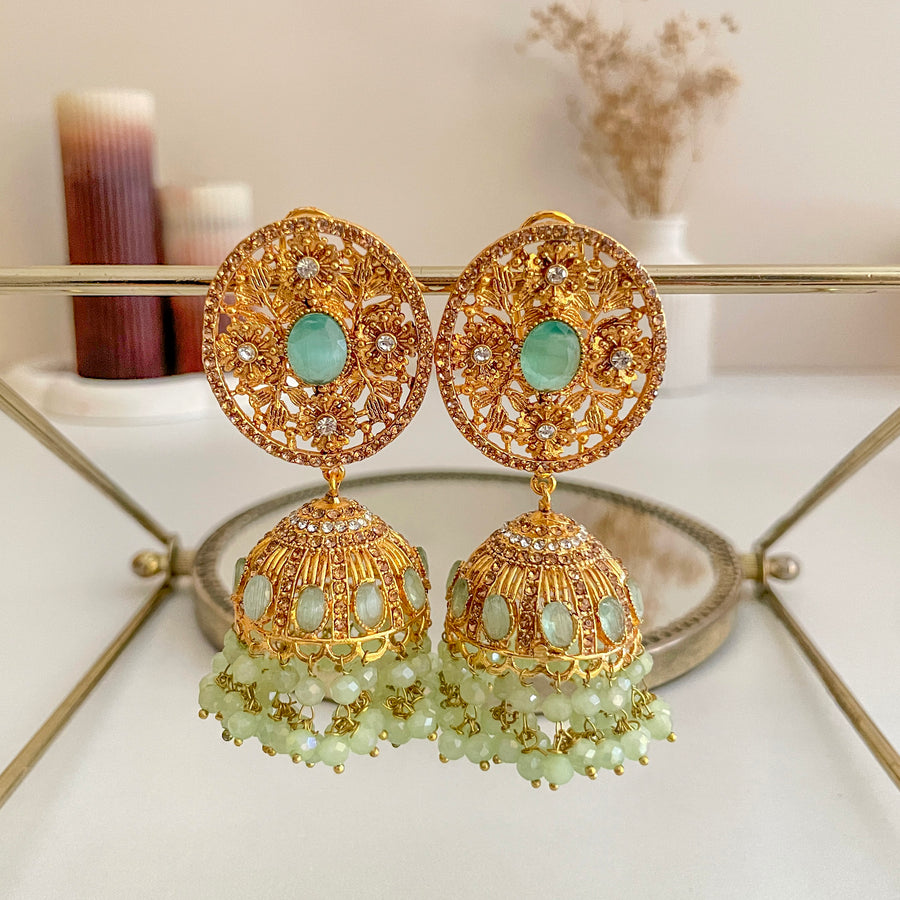 Zarafshan Jhumkas - (JK-35)