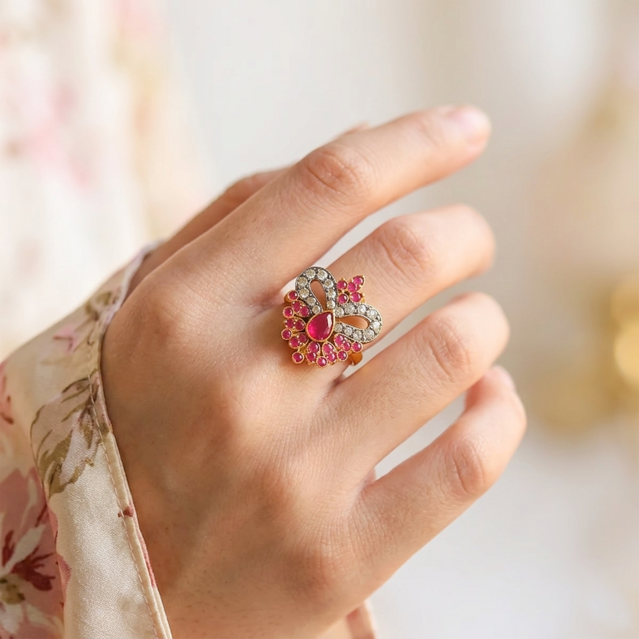 Zircon Crown Ring (R-21)